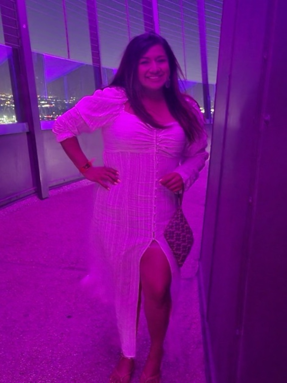 Free People White Midi Button-Front Dress - Picture 5 of 5